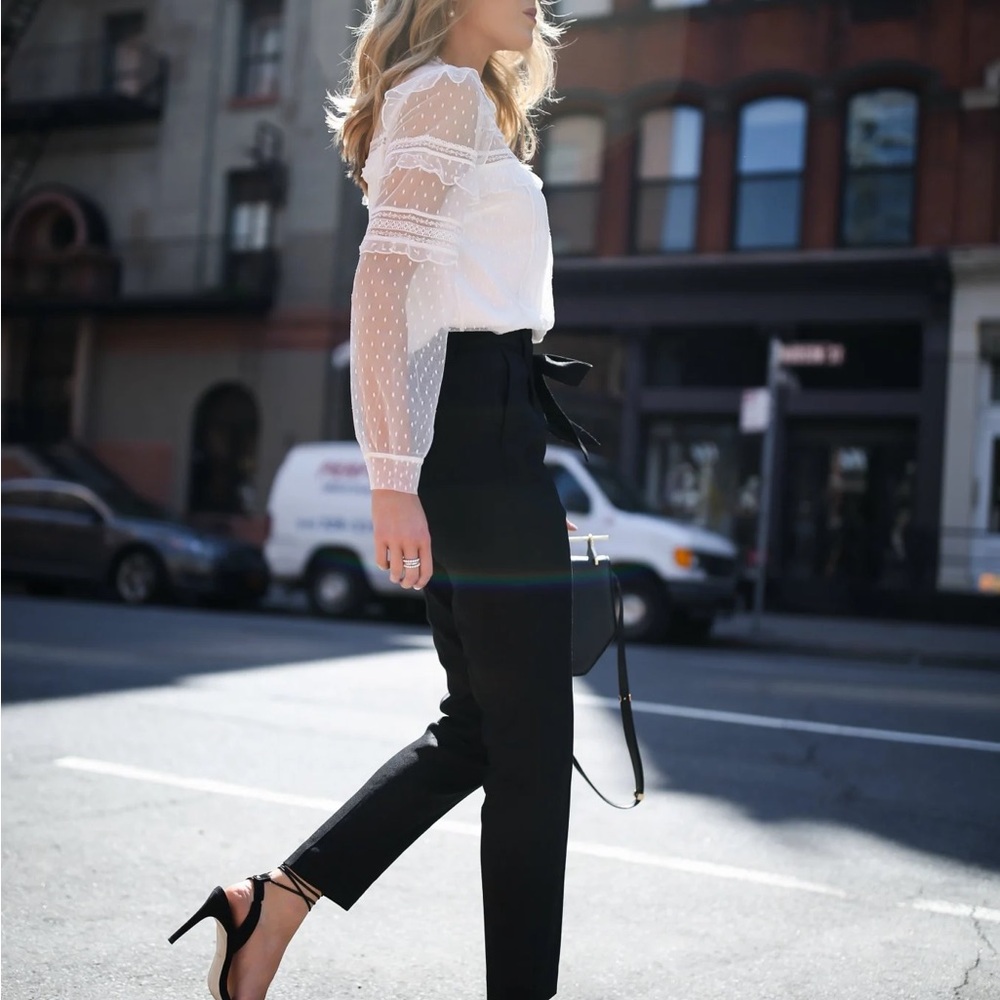 Express Ivory Lace Blouse